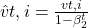  \hat{v}{t,i} = \frac{v{t,i}}{1 - \beta_2^t} 
