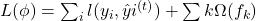 L(\phi) = \sum_{i} l(y_i, \hat{y}i^{(t)}) + \sum{k} \Omega(f_k)