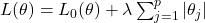 L(\theta) = L_0(\theta) + \lambda \sum_{j=1}^{p} |\theta_j|