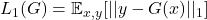 L_{1}(G) = \mathbb{E}_{x, y} [||y - G(x)||_1]